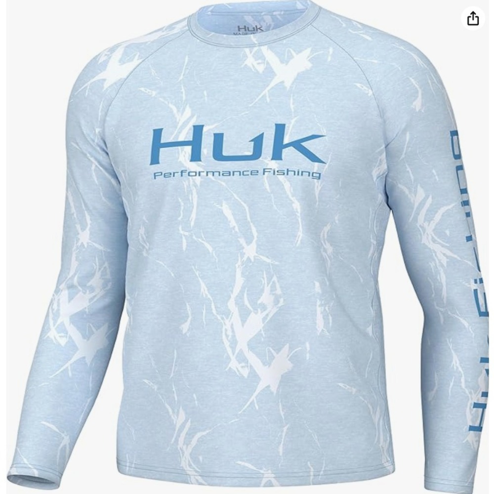 HUK Men's Size S - Pursuit Pattern, Performance Long Sleeve Shirt